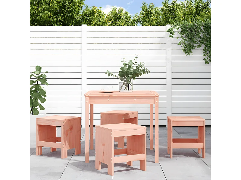 Ensemble à manger de jardin 5pcs bois massif Douglas BE92076