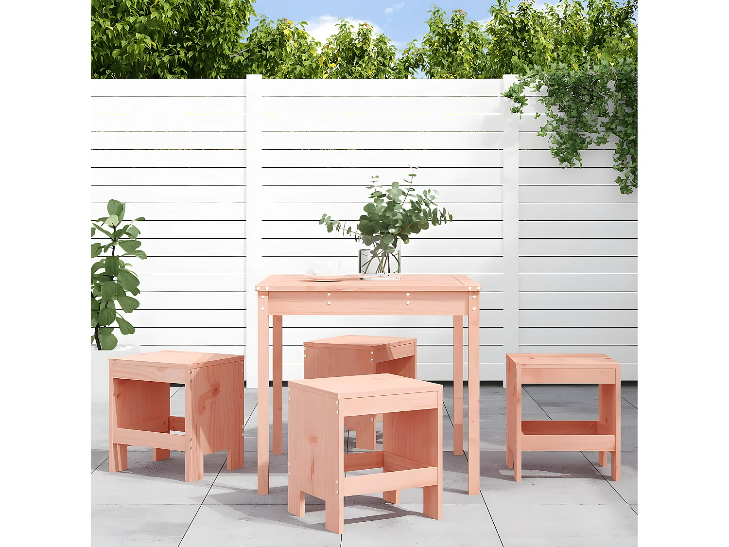 Ensemble à manger de jardin 5pcs bois massif Douglas BE92076
