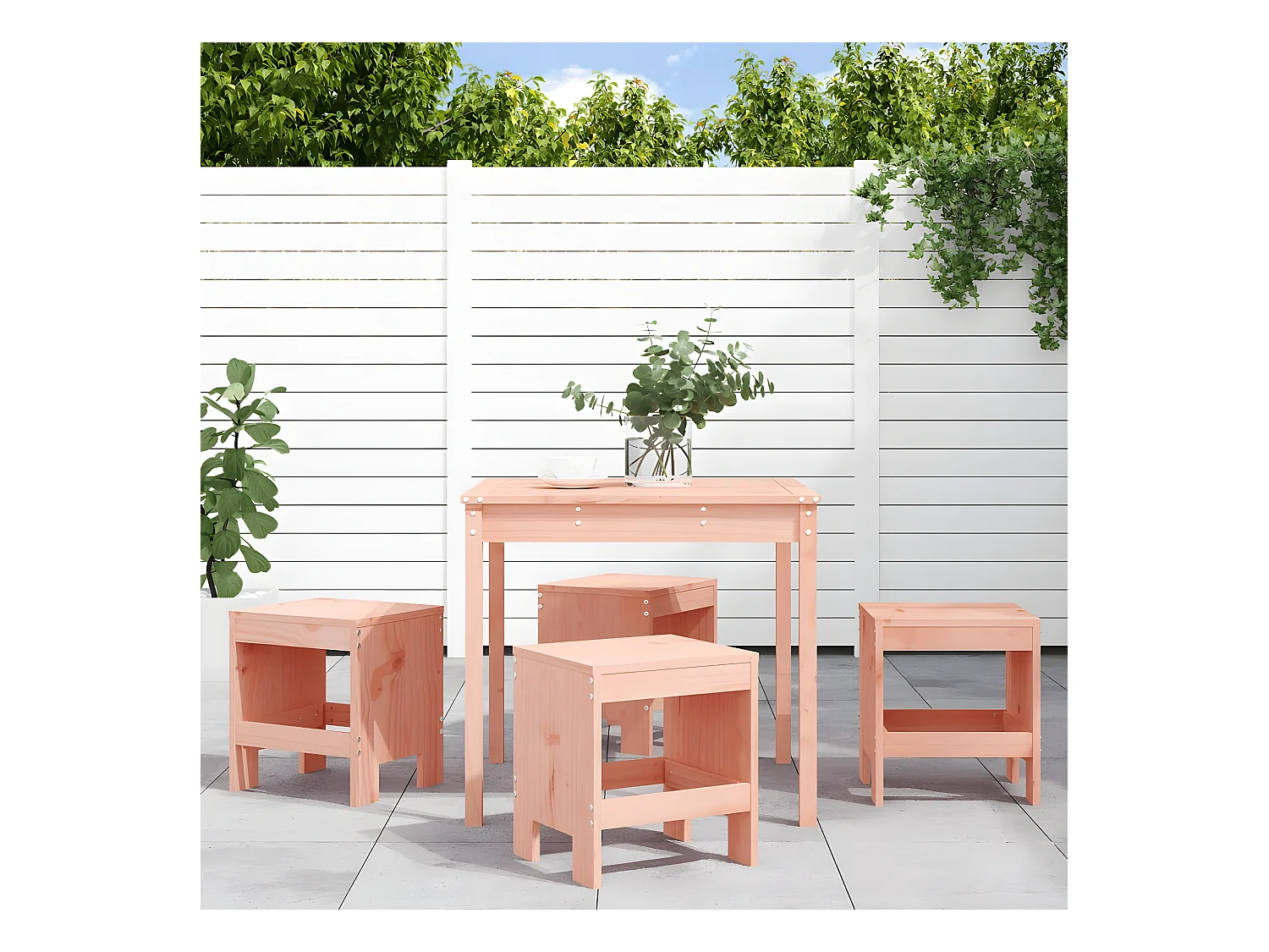 Ensemble à manger de jardin 5pcs bois massif Douglas BE92076