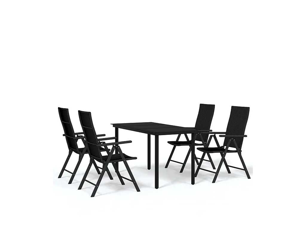 5-delige Tuinset zwart NL619357