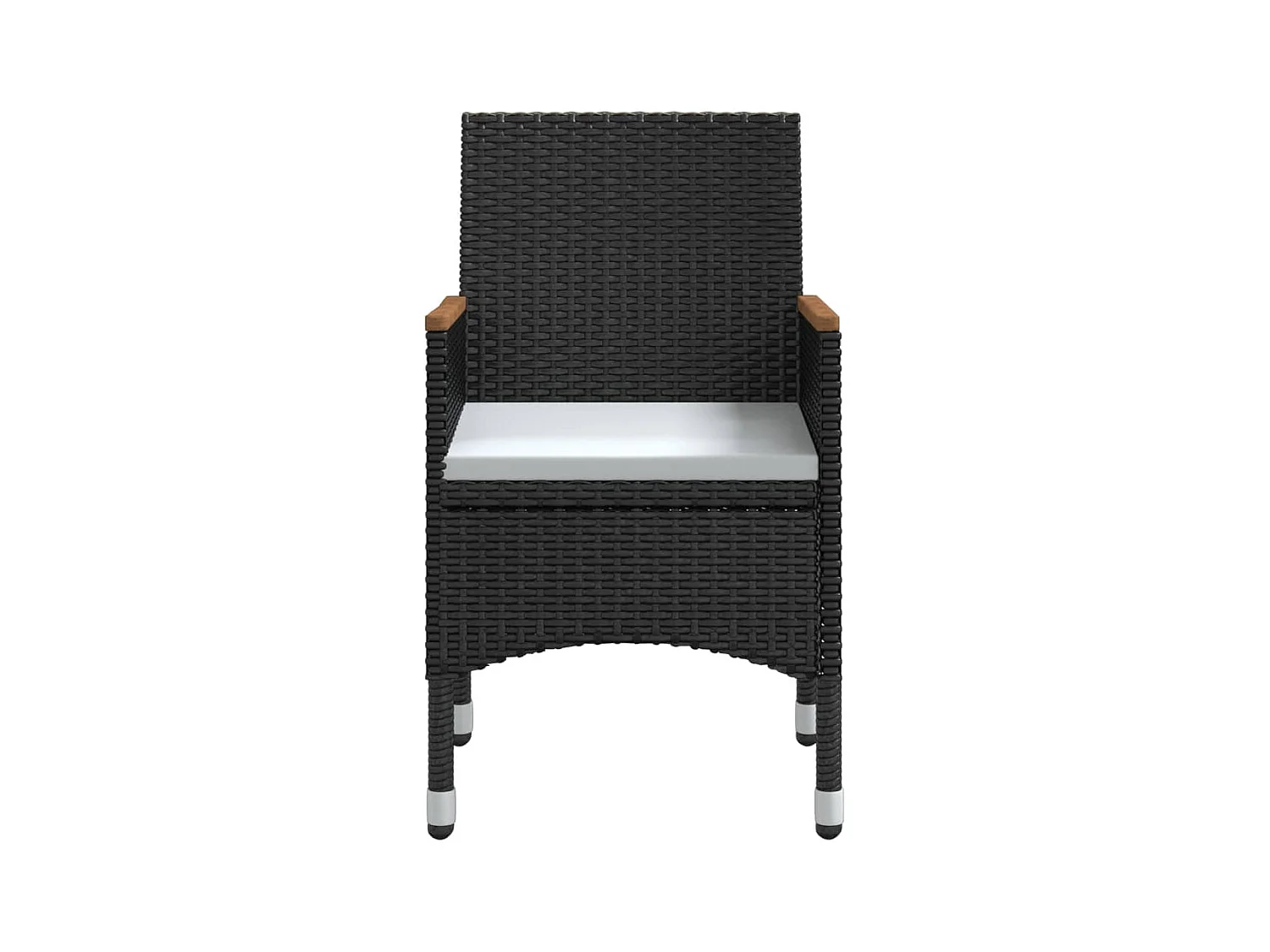 Comedor de jardín 3 piezas con cojines negro YOE70849