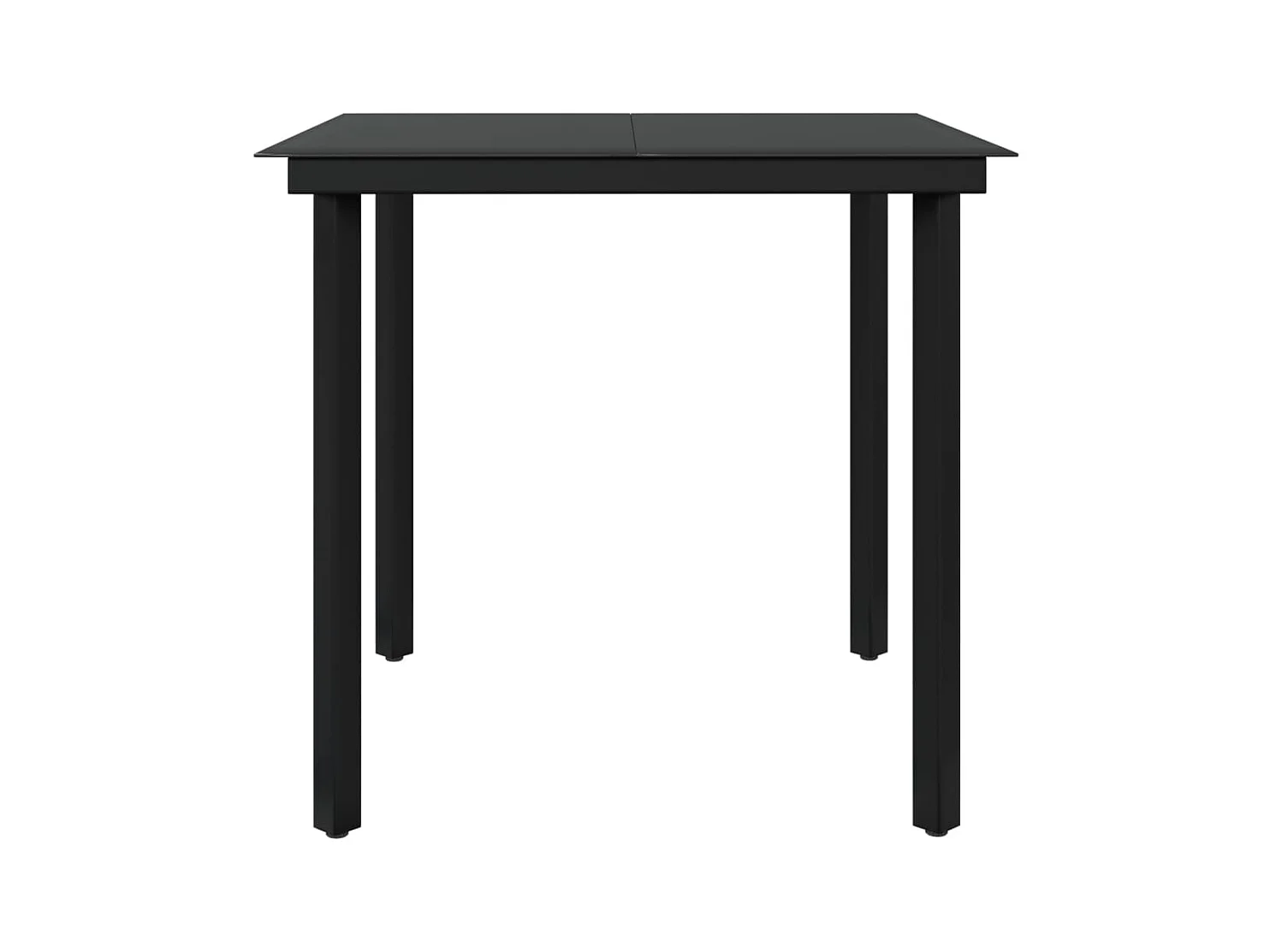 Comedor de jardín 3 piezas con cojines negro YOE70849