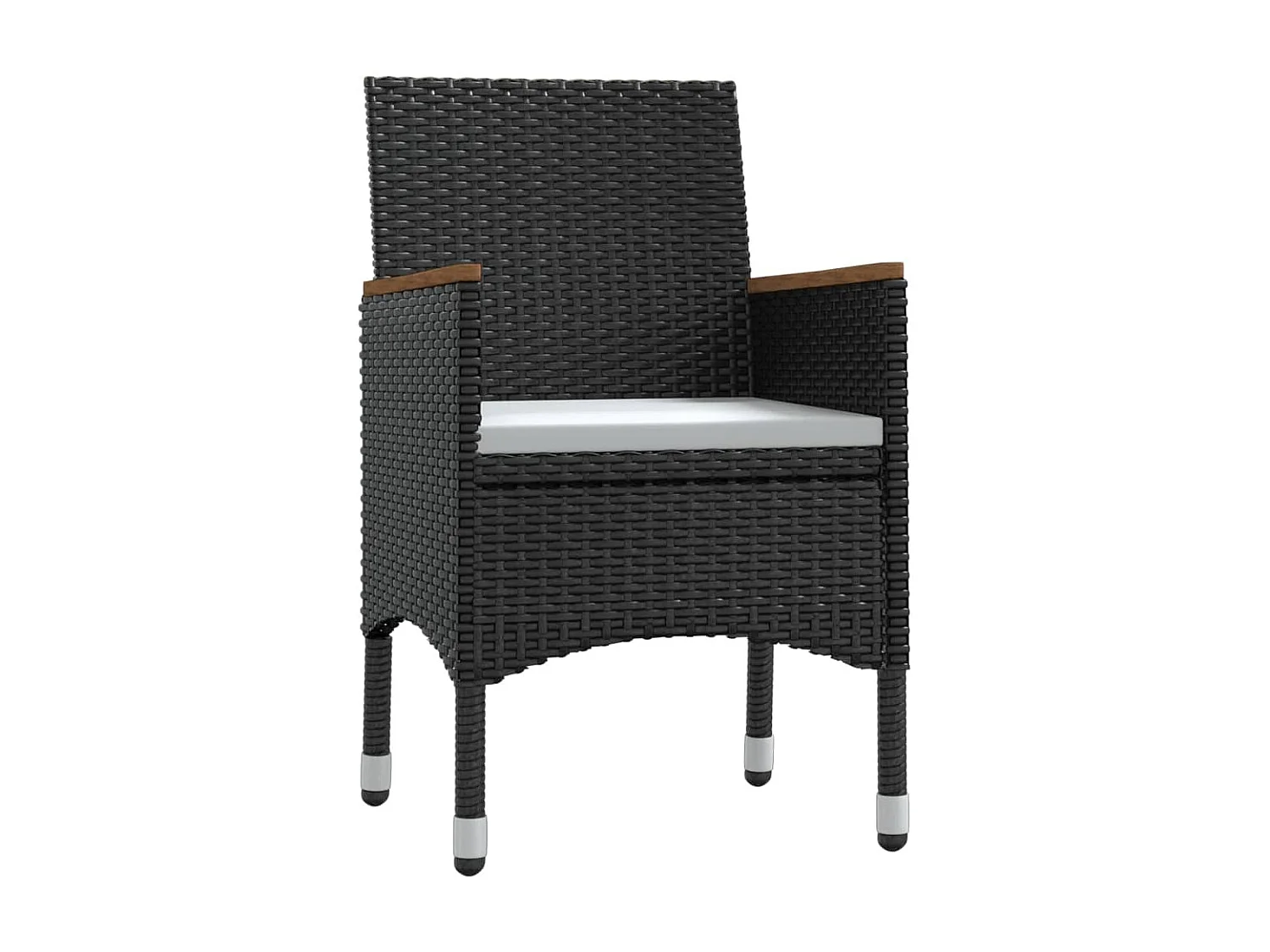 Salle à manger de jardin avec coussins 3 pcs Noir BE49537