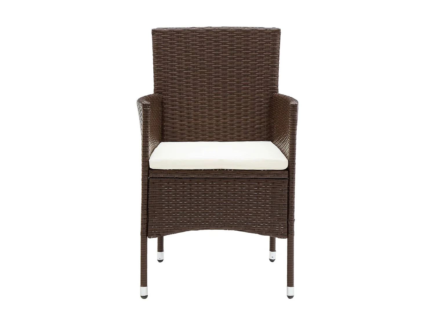 Ensemble à manger de jardin 5pcs Résine tressée Marron GFDF39002