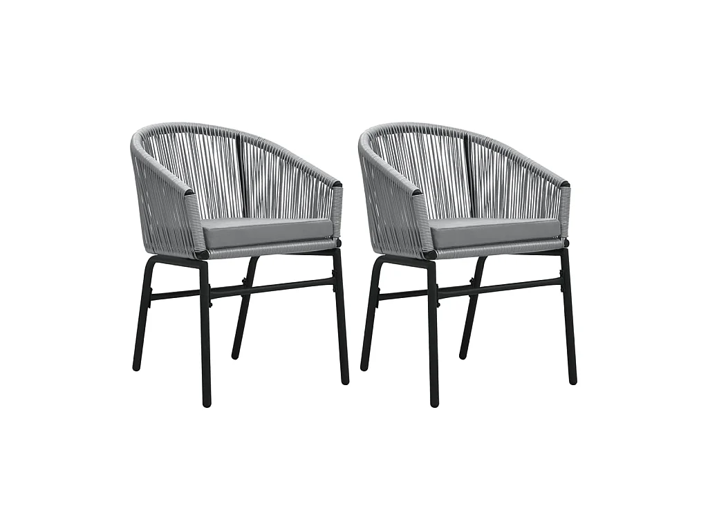 Comedor de jardín 3 piezas gris YOE49272