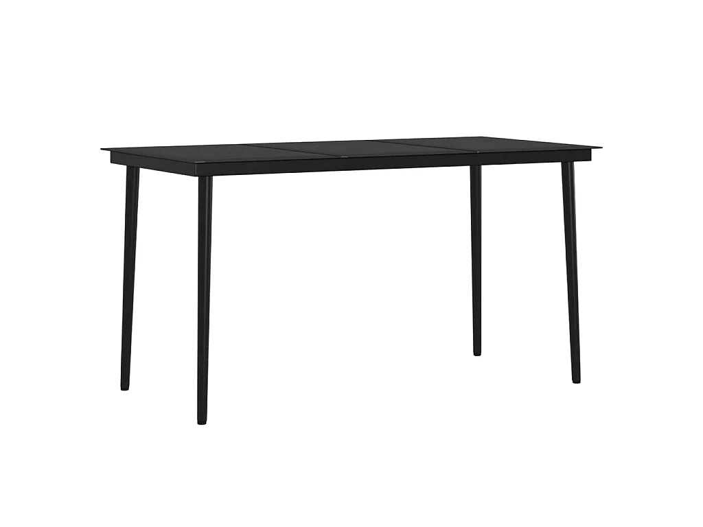 Ensemble à manger de jardin et coussins 5pcs Gris/noir GFDF77666