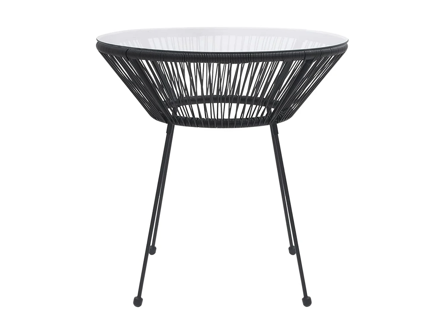 5-tlg. Garten-Essgruppe,Gartensitzgruppe Schwarz -gkd64079