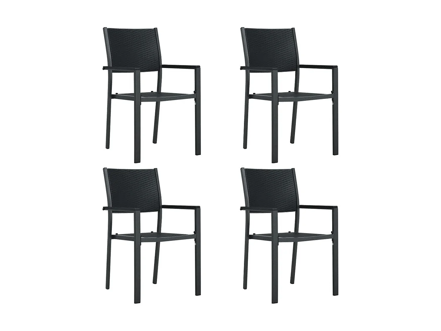Ensemble à manger de jardin 5 pcs Noir BE81976