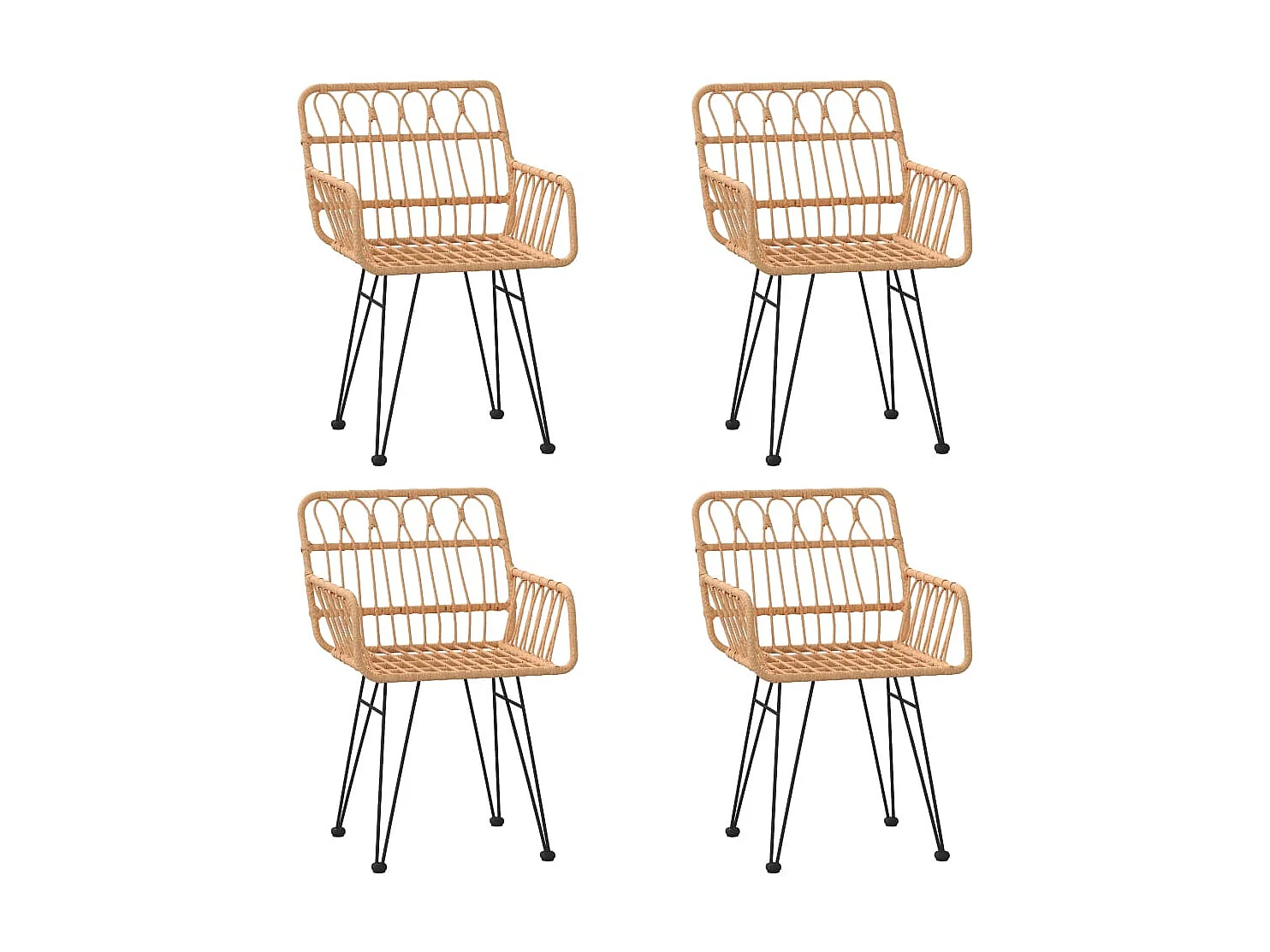 Ensemble à manger de jardin 5pcs Résine tressée BE64949