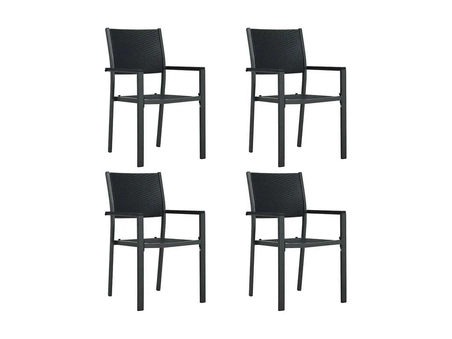 Ensemble à manger de jardin 5 pcs Noir GFDF74755