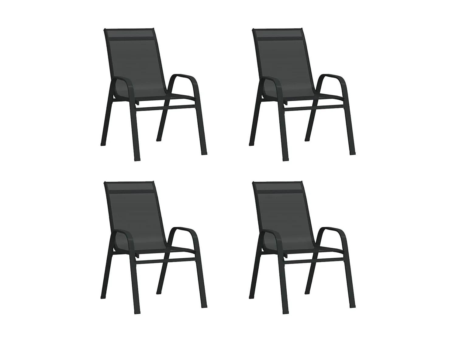 Ensemble à manger de jardin 5 pcs Noir BE31792