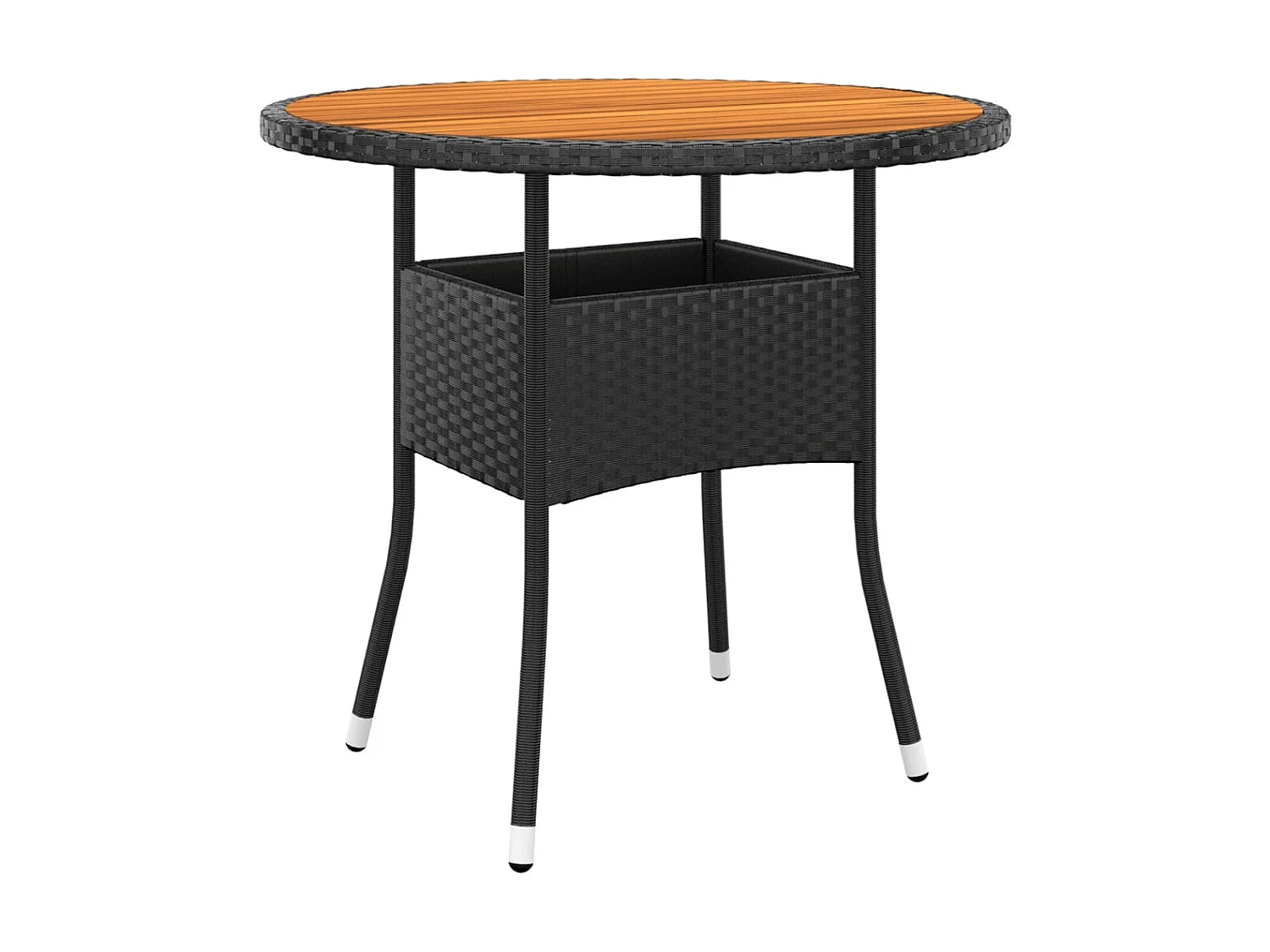 5-tlg. Garten-Essgruppe,Gartensitzgruppe Poly Rattan Schwarz -gkd27352