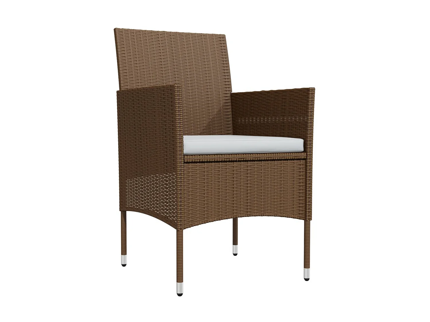 Salle à manger de jardin coussins 3 pcs Marron/noir GFDF32344