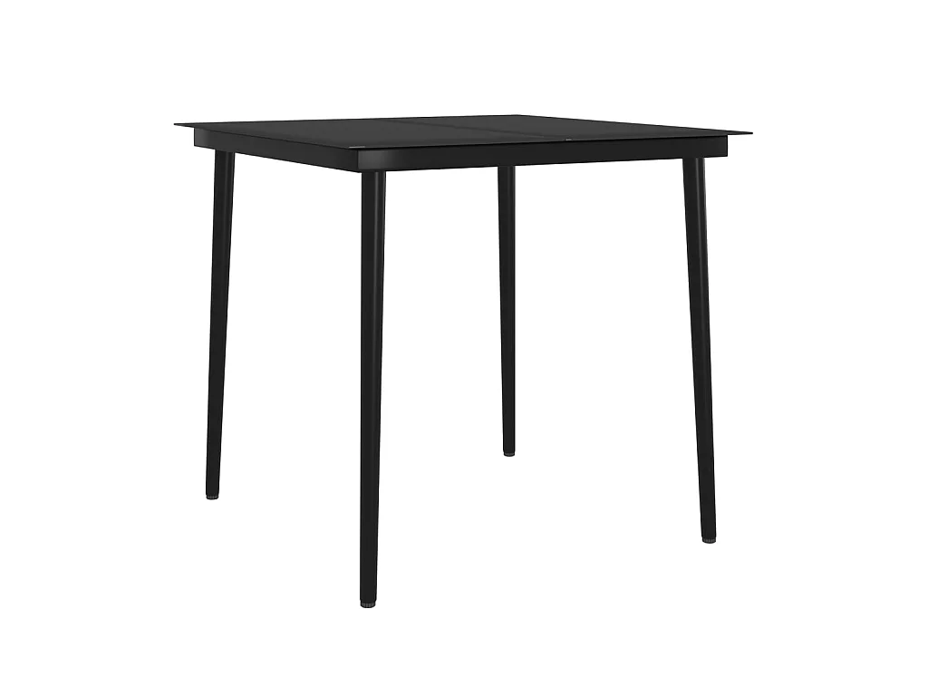 3-tlg. Garten-Essgruppe,Gartensitzgruppe mit Kissen Braun und Schwarz -gkd37127