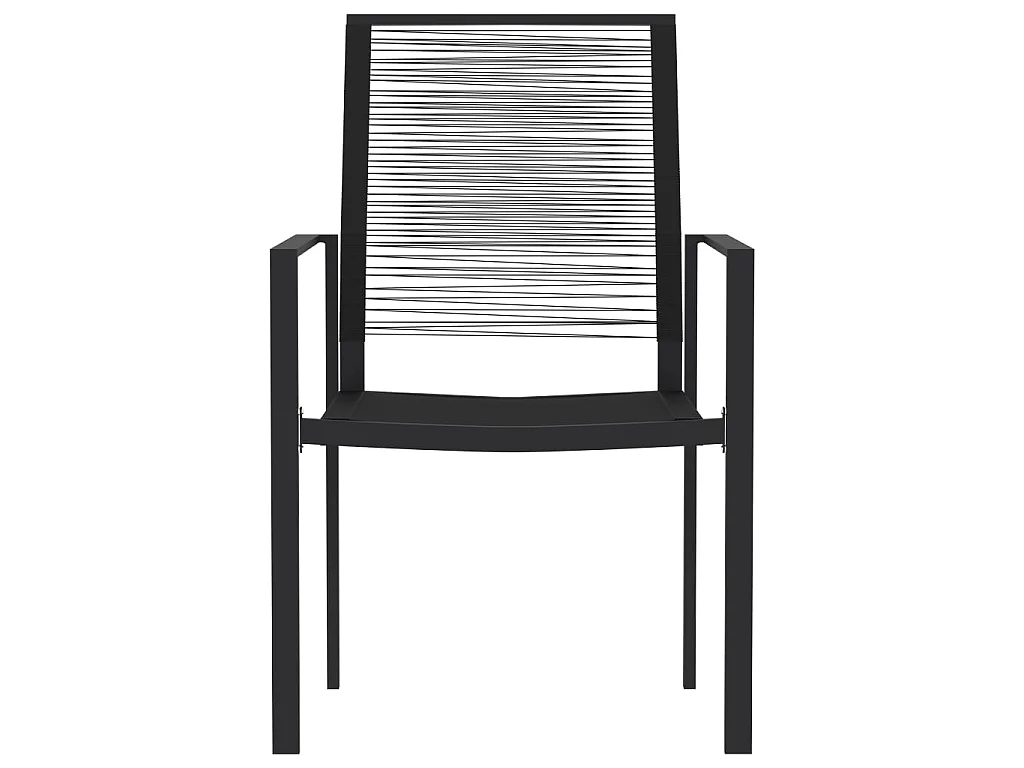 Comedor de jardín 5 piezas negro YOE98617