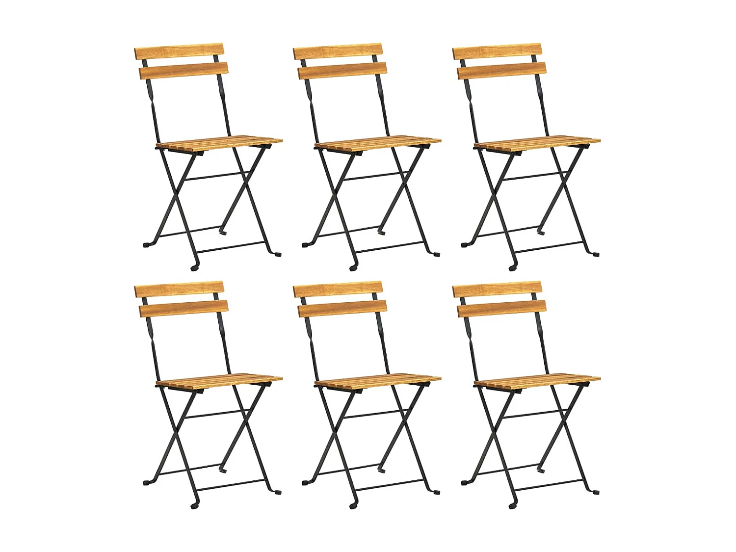 Salle à manger de jardin pliable 7 pcs Bois d'acacia solide BE38859