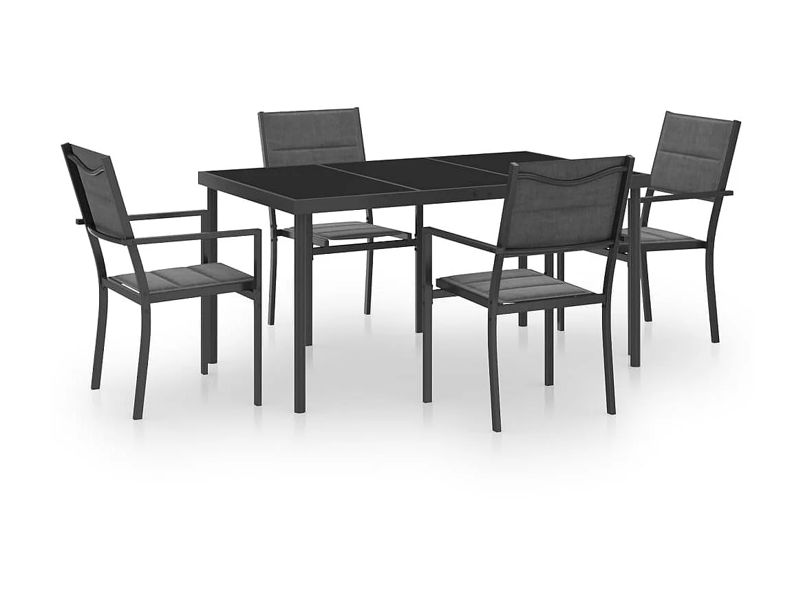 Salle à manger de jardin 5 pcs Acier BE66707