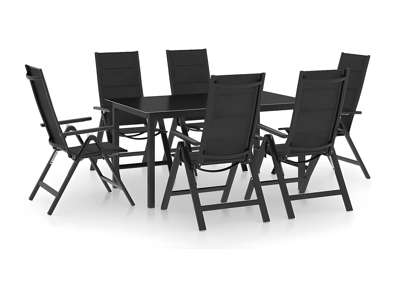 Ensemble de salle à manger de jardin 7 pcs Aluminium Anthracite BE31163