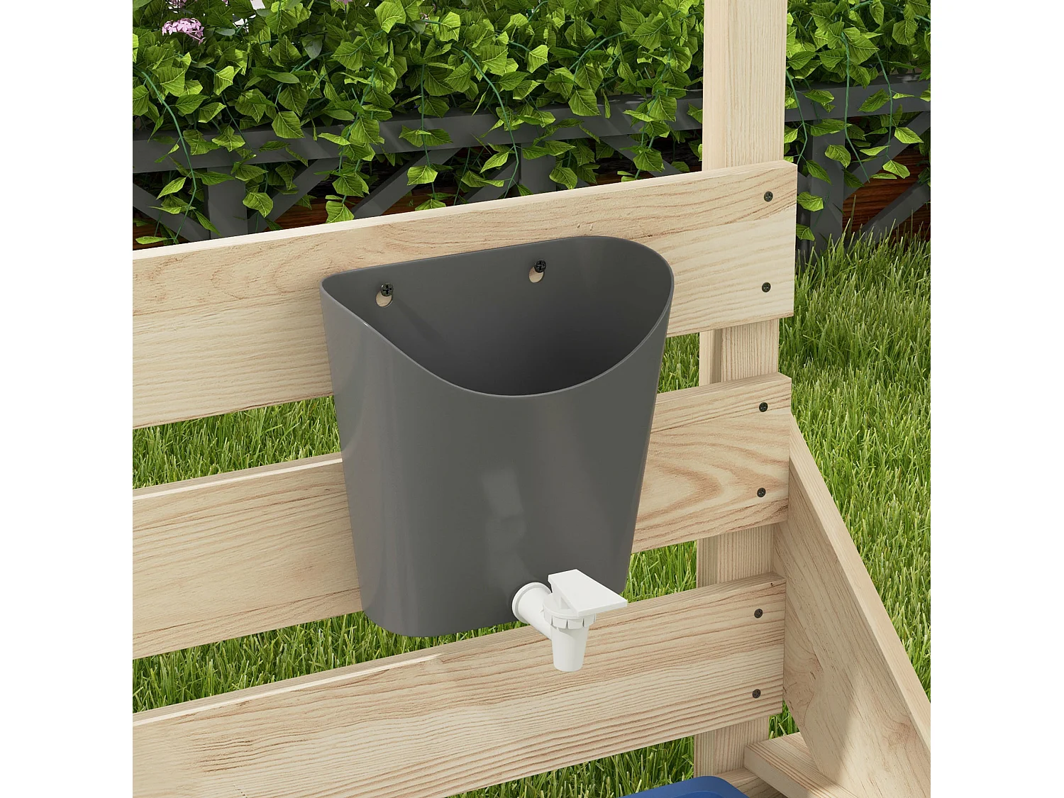 Bac à sable bateau de pirate en bois avec jeu de cuisine et 6 accessoire