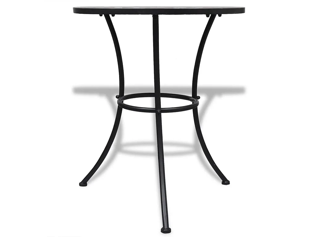 Mobilier de bistro 3 pcs Carreau céramique Terre cuite et blanc GFDF18239