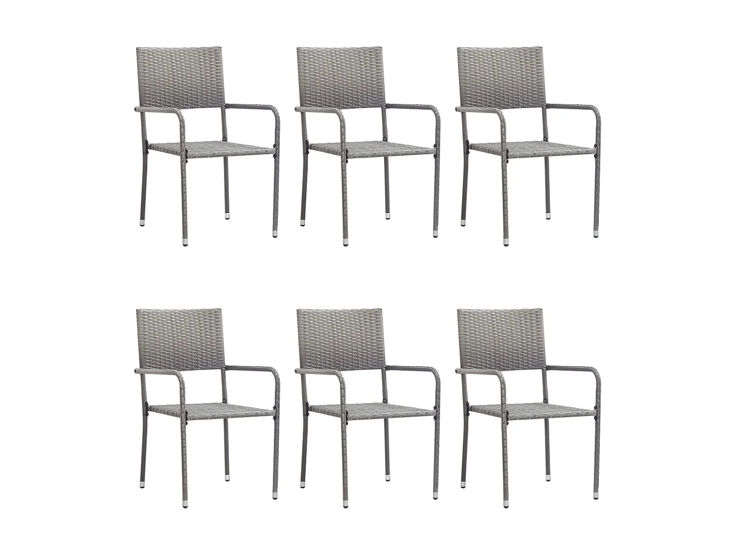 Ensemble à dîner de jardin 7 pcs Résine tressée Anthracite BE55145
