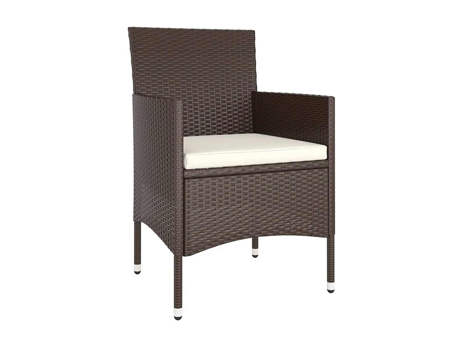 Salle à manger de jardin 5pcs Résine tressée Marron BE52445