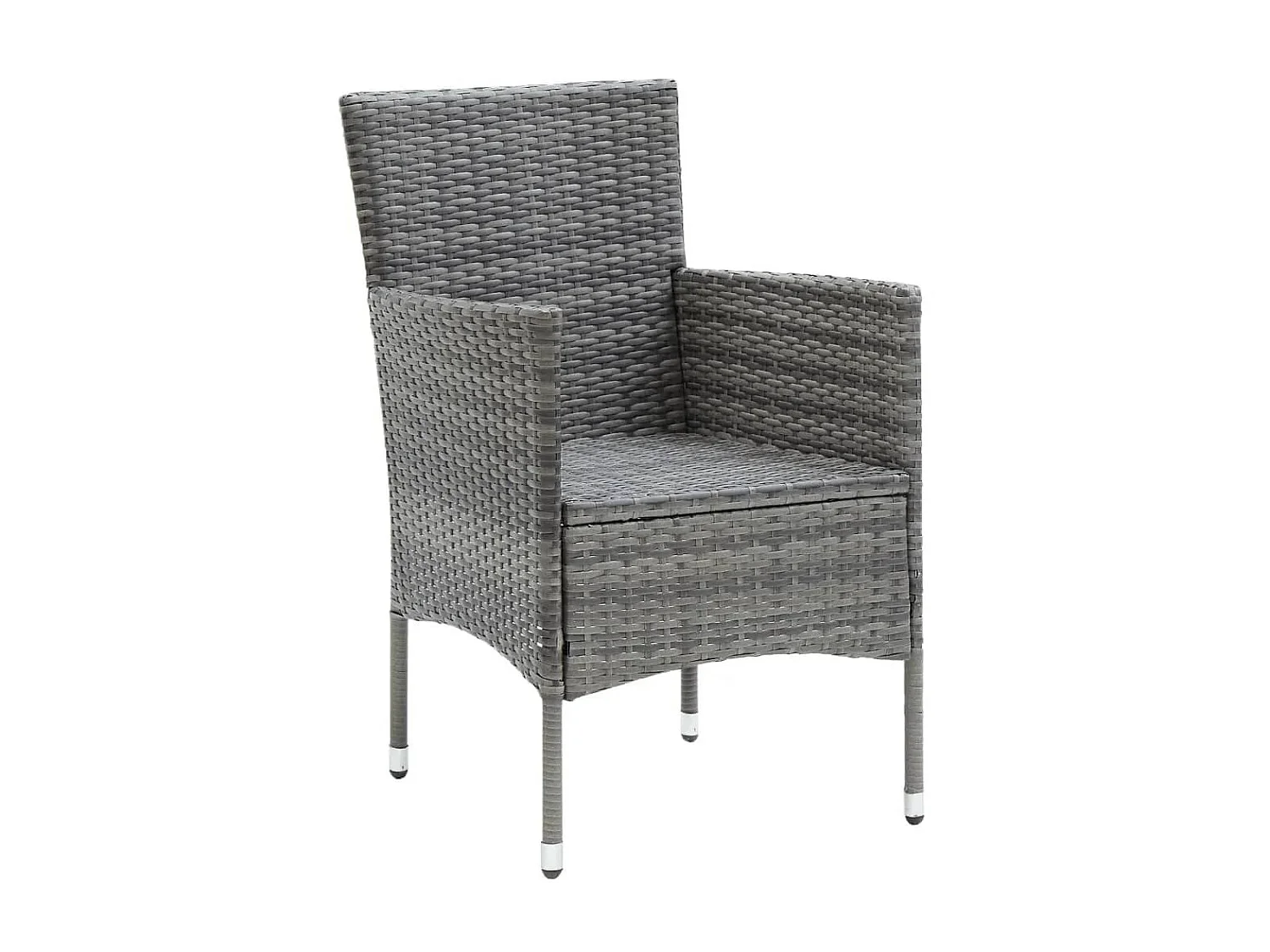 Salle à manger de jardin et coussins 5pcs Résine tressée Gris BE80514