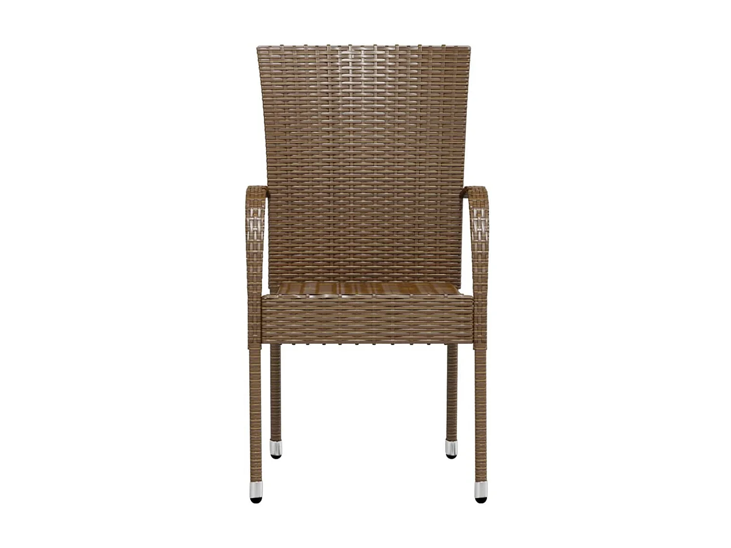 Ensemble de salle à manger de jardin 3pcs Résine tressée Marron BE31564