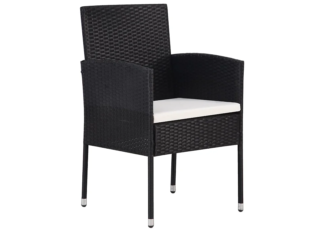 Ensemble à manger de jardin 5 pcs Noir GFDF35444