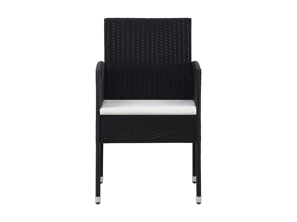 5 pcs Conjunto de jantar para jardim preto PT335566