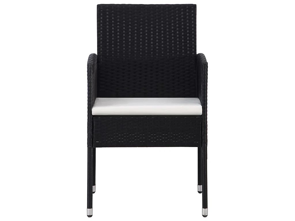 Ensemble à manger de jardin 5 pcs Noir GFDF35444