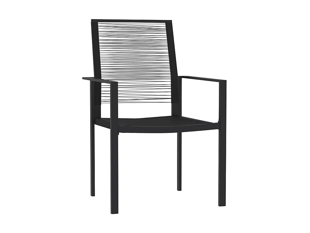 Comedor de jardín 3 piezas negro YOE83900