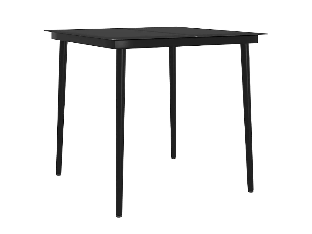 Ensemble à manger de jardin et coussins 5pcs Gris/noir BE23633
