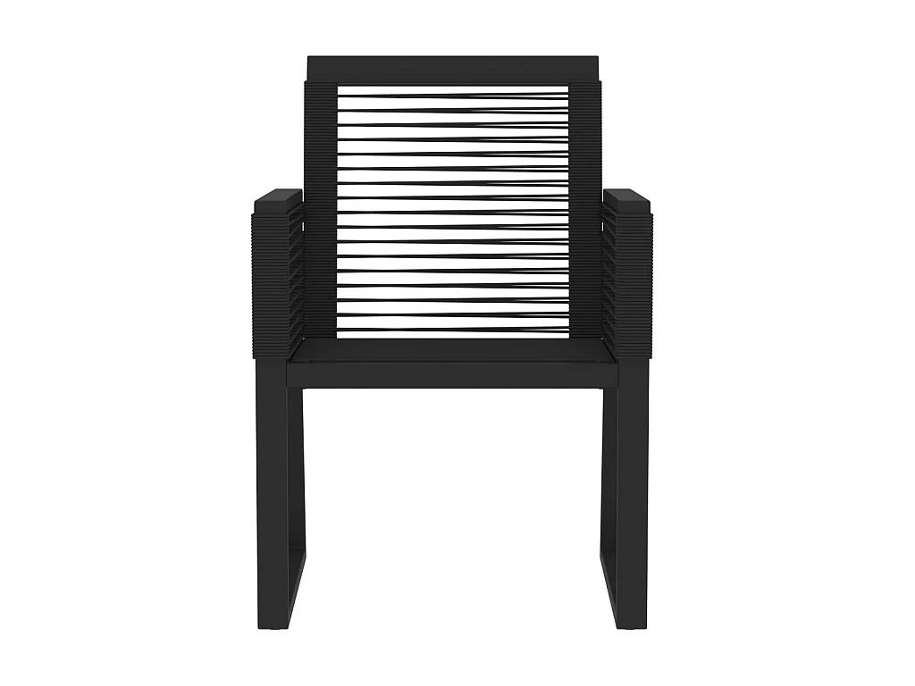 Comedor de jardín 3 piezas negro YOE48703