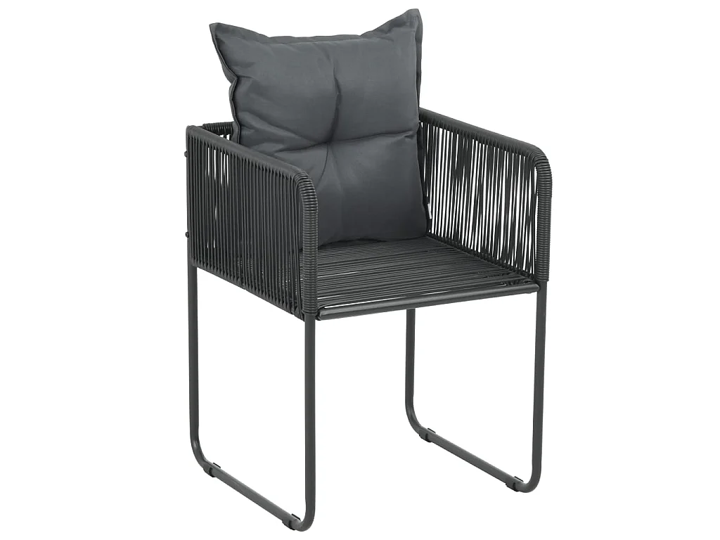 Ensemble à manger de jardin 5 pcs Noir GFDF48014