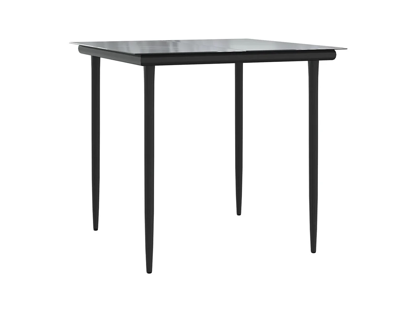 5-tlg. Garten-Essgruppe,Gartensitzgruppe mit Kissen Schwarz Poly Rattan -gkd83513