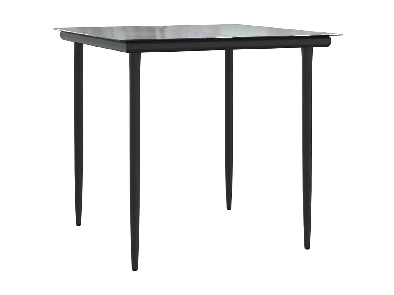 Ensemble à manger de jardin coussins 5pcs Noir Résine tressée BE13291