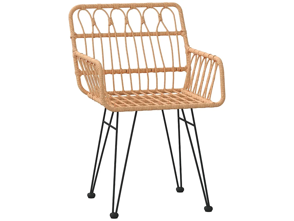 Ensemble à manger de jardin 5pcs Résine tressée BE92817