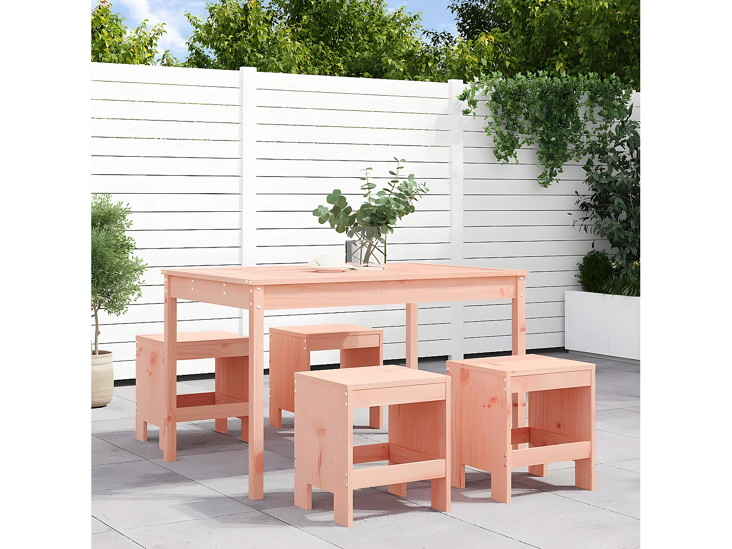 Ensemble à manger de jardin 5pcs bois massif Douglas BE71100