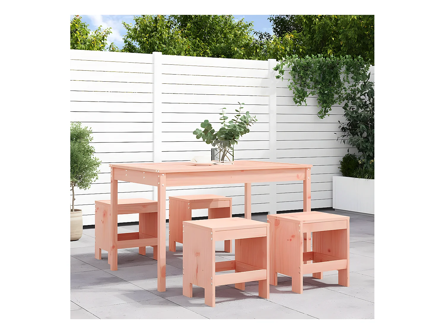 Ensemble à manger de jardin 5pcs bois massif Douglas BE71100