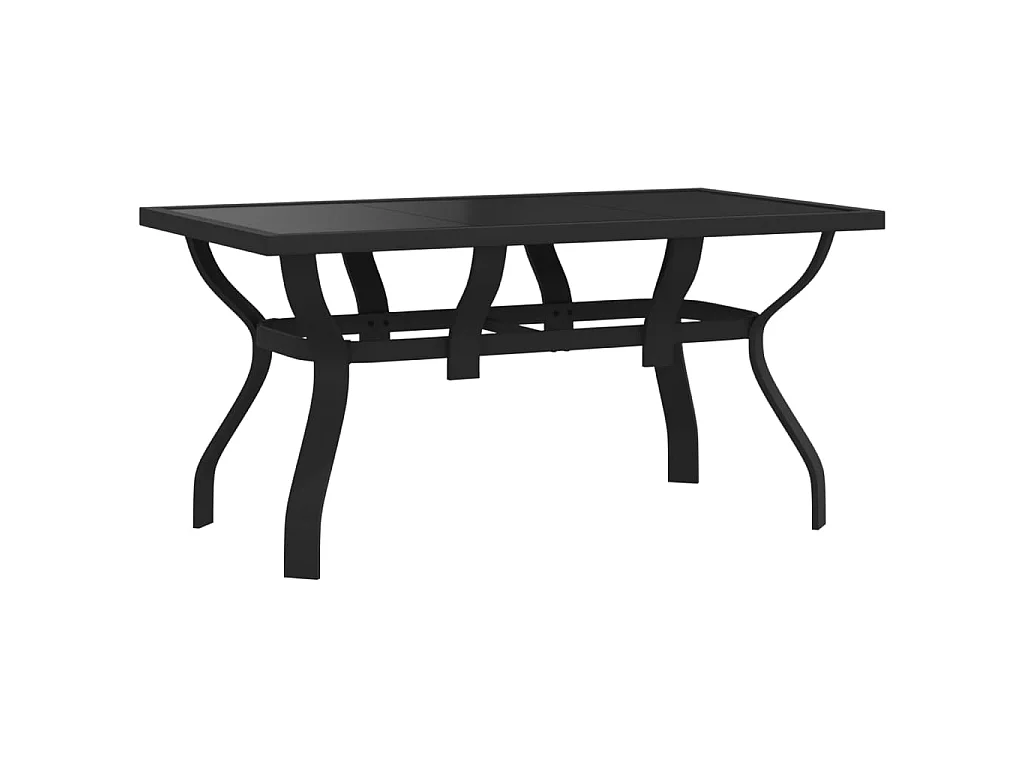 Ensemble à manger de jardin 7 pcs Noir BE57337