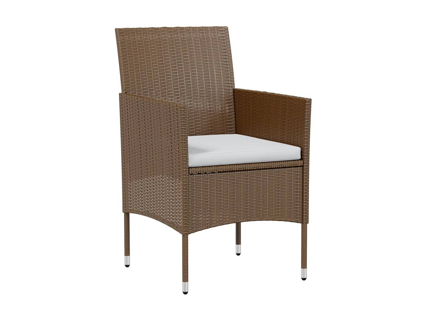 3-tlg. Garten-Essgruppe,Gartensitzgruppe Poly Rattan Braun -gkd63940