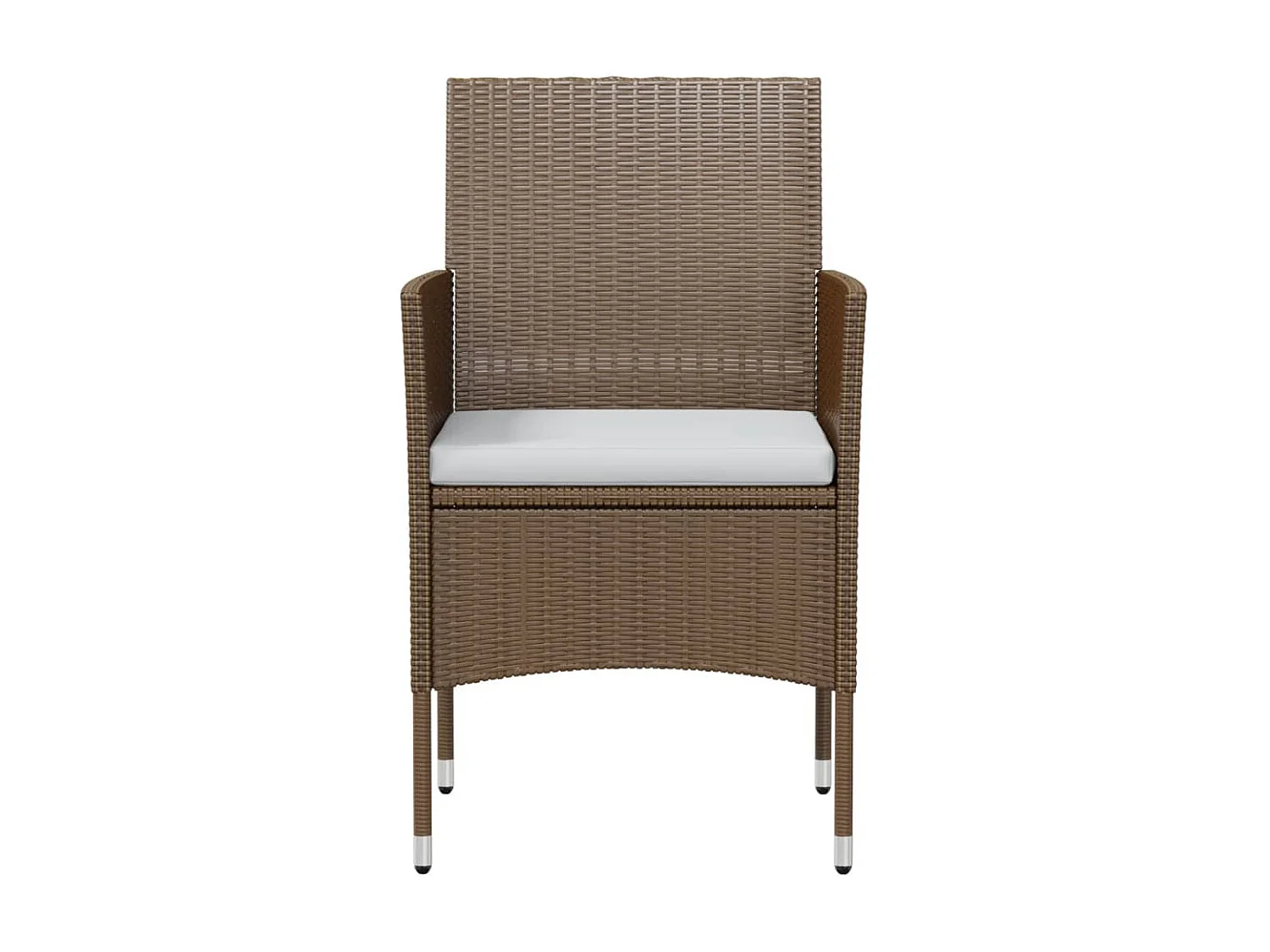 3-tlg. Garten-Essgruppe,Gartensitzgruppe Poly Rattan Braun -gkd63940