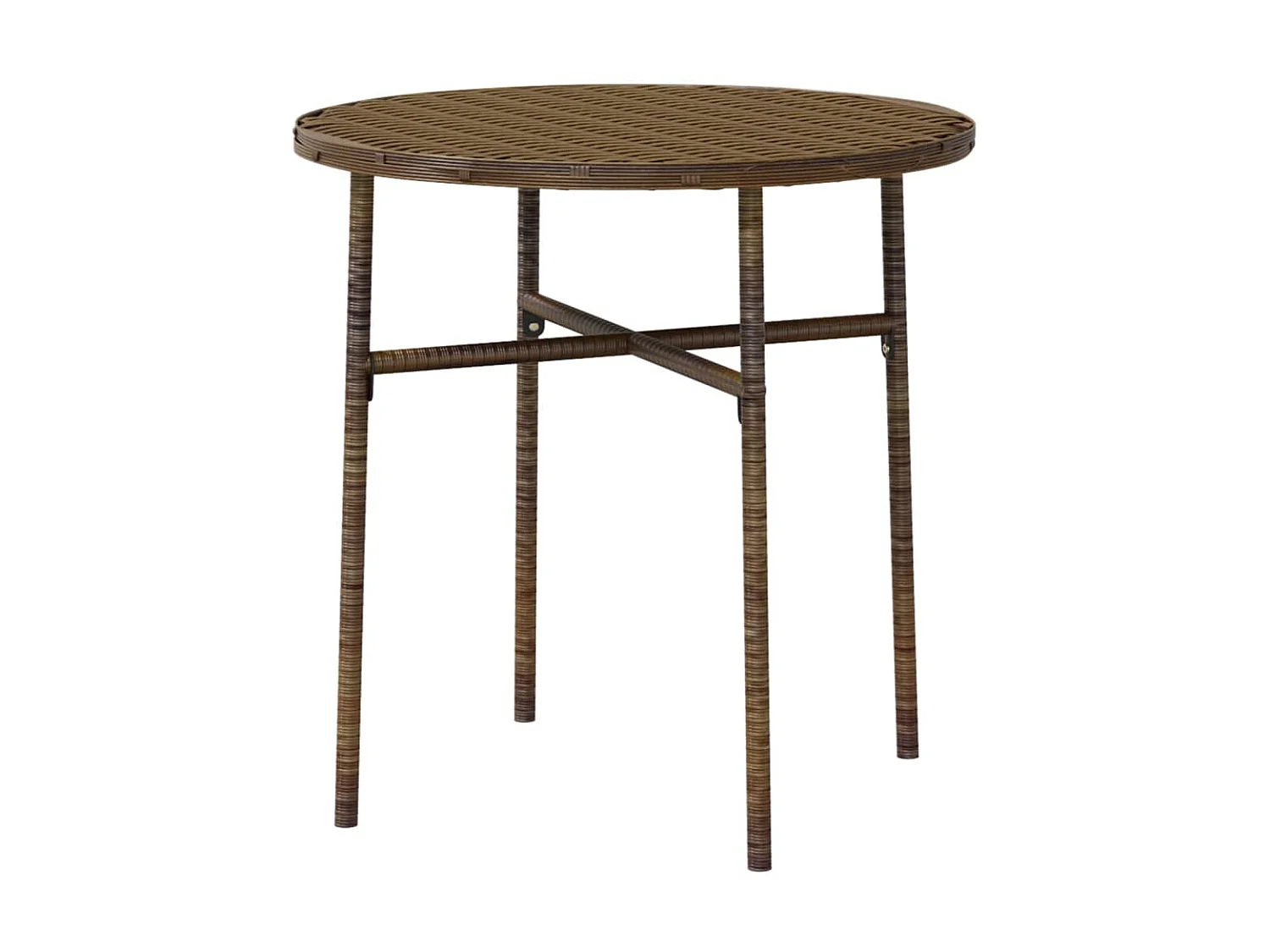 3-tlg. Garten-Essgruppe,Gartensitzgruppe Poly Rattan Braun -gkd63940