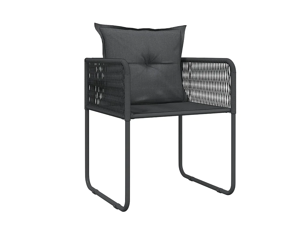 Ensemble à manger de jardin 5 pcs Noir GFDF42185