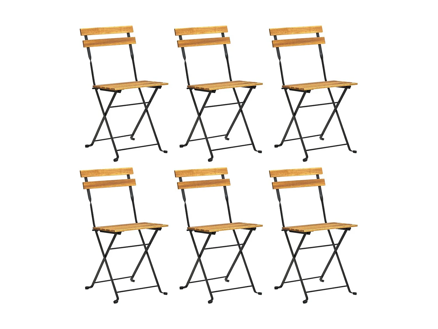 Salle à manger de jardin pliable 7 pcs Bois d'acacia solide BE91534