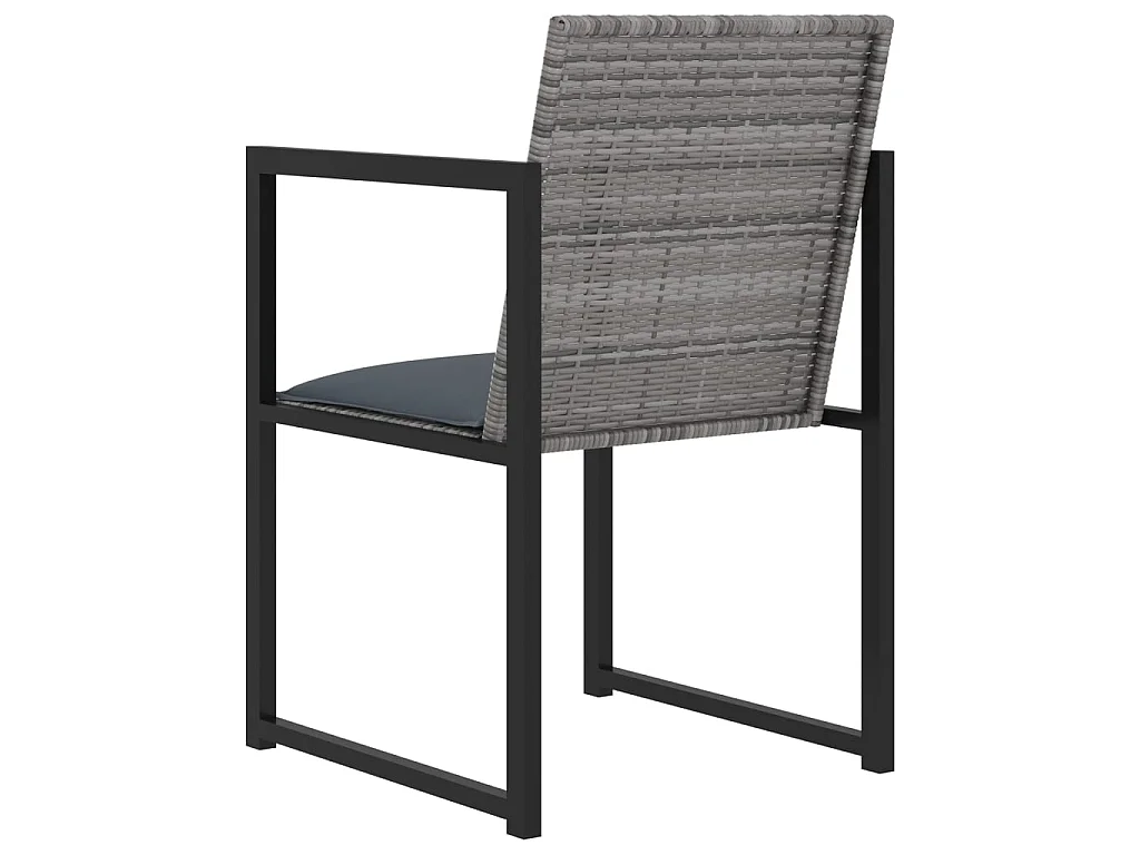 Salle à manger de jardin 5pcs et coussins résine tressée vris GFDF30753