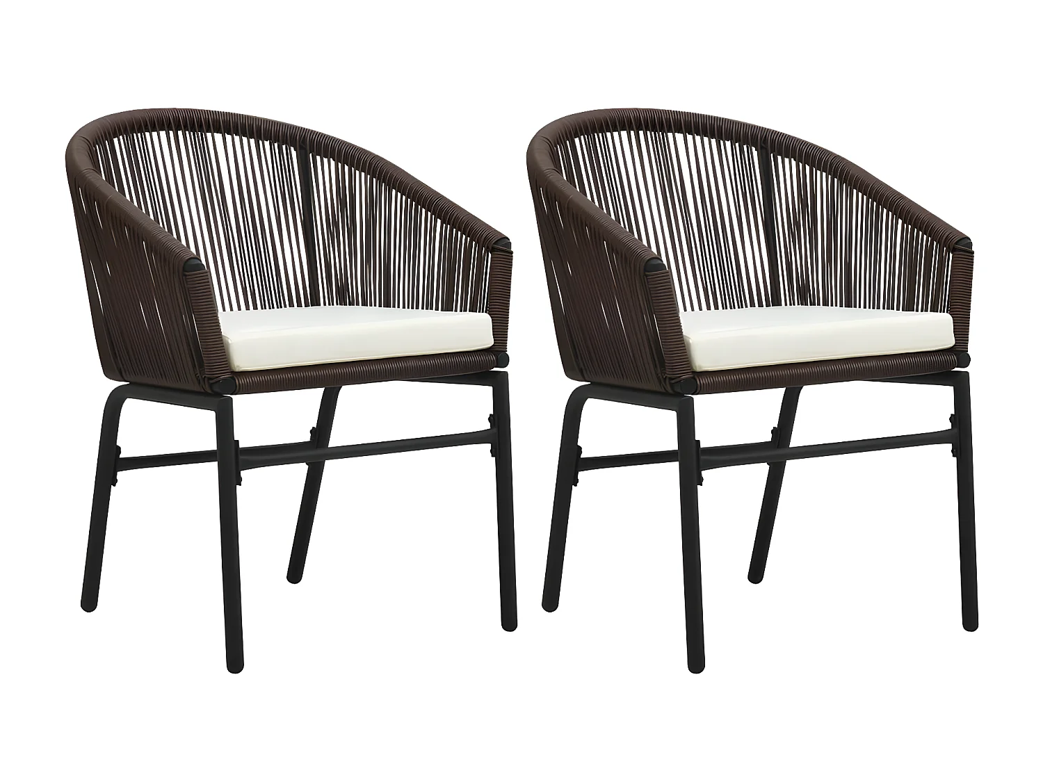 Ensemble de salle à manger de jardin 5 pcs Marron BE47514