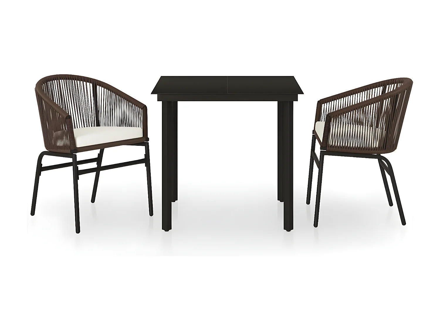 Ensemble de salle à manger de jardin 5 pcs Marron BE47514