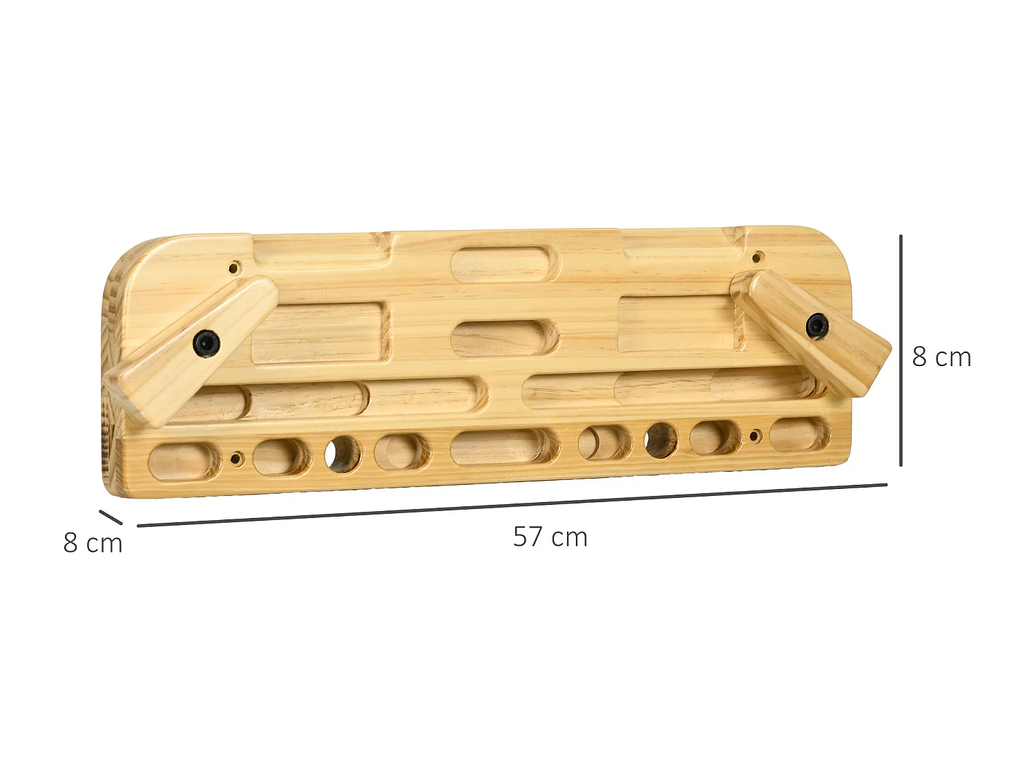 Poutre d'entrainement escalade - planche d'escalade - nombreuses différentes préhensions - bois de hêtre